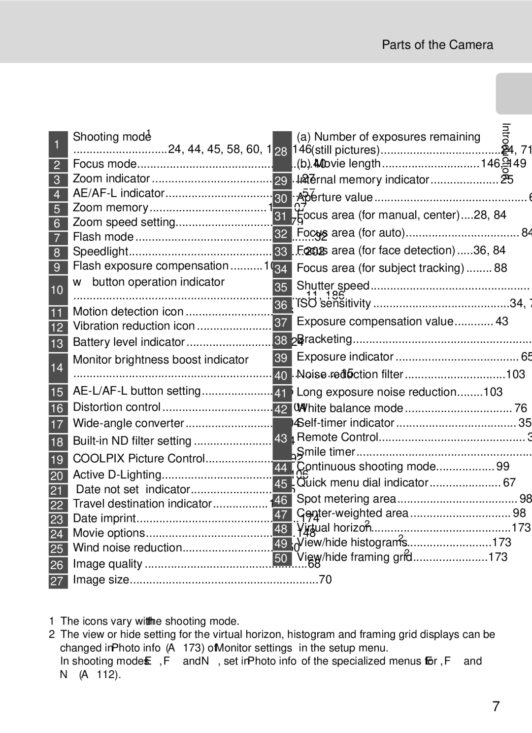 Nikon COOLPIXP7000 user manual Shooting mode1, 150 