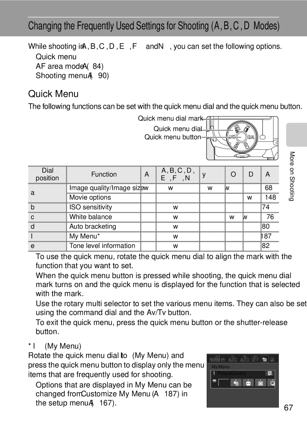 Nikon COOLPIXP7000 user manual Quick Menu 