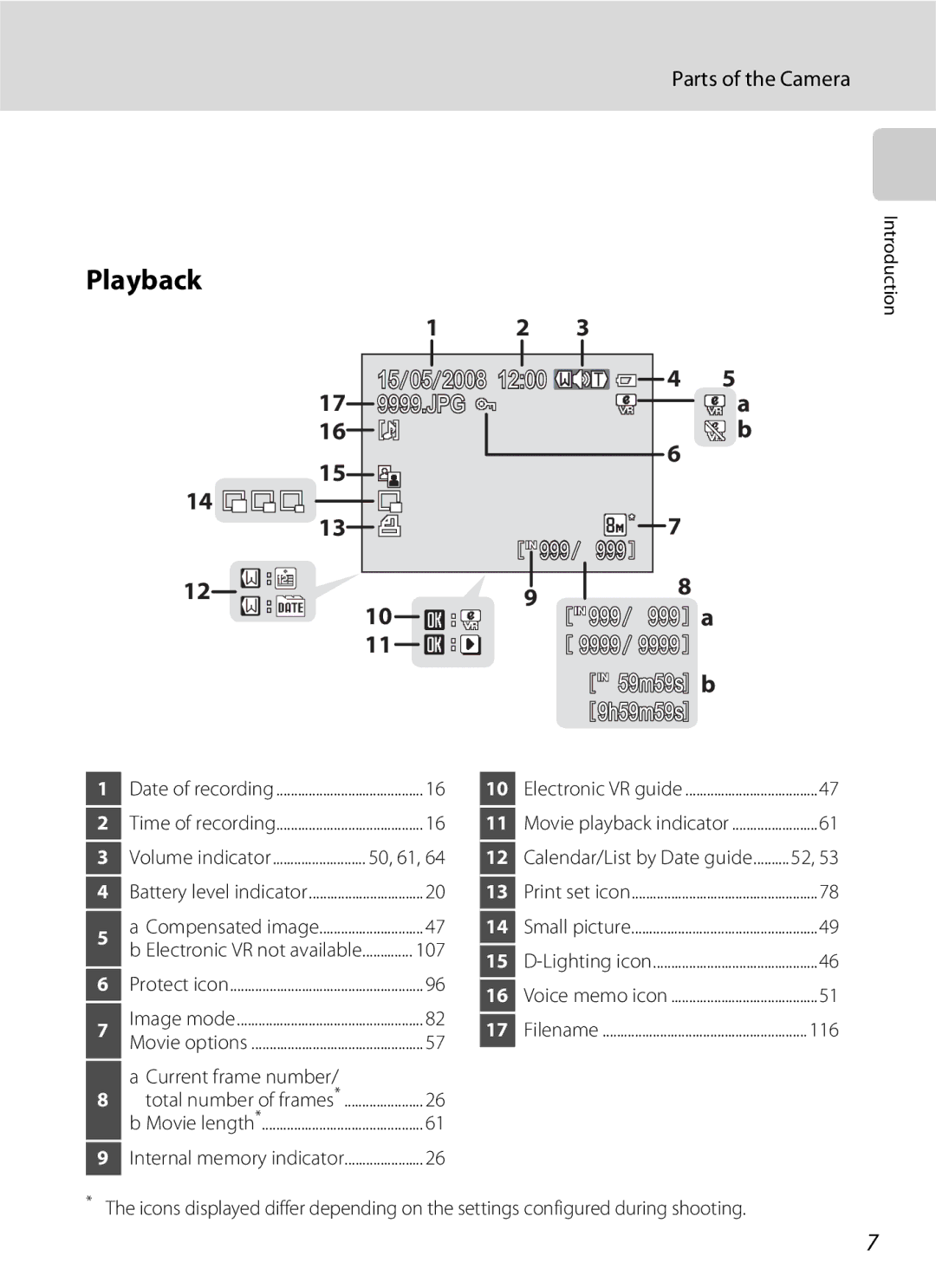 Nikon COOLPIXS210P, COOLPIXS210CB manual Playback, Current frame number 