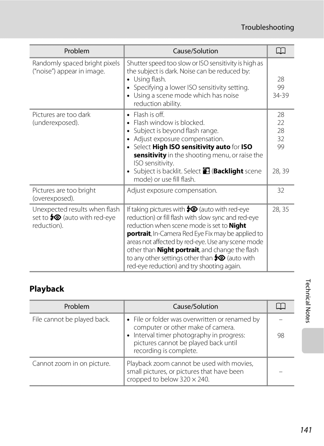 Nikon COOLPIXS220P, COOLPIXS220CB, COOLPIXS220GB user manual Playback, 141 