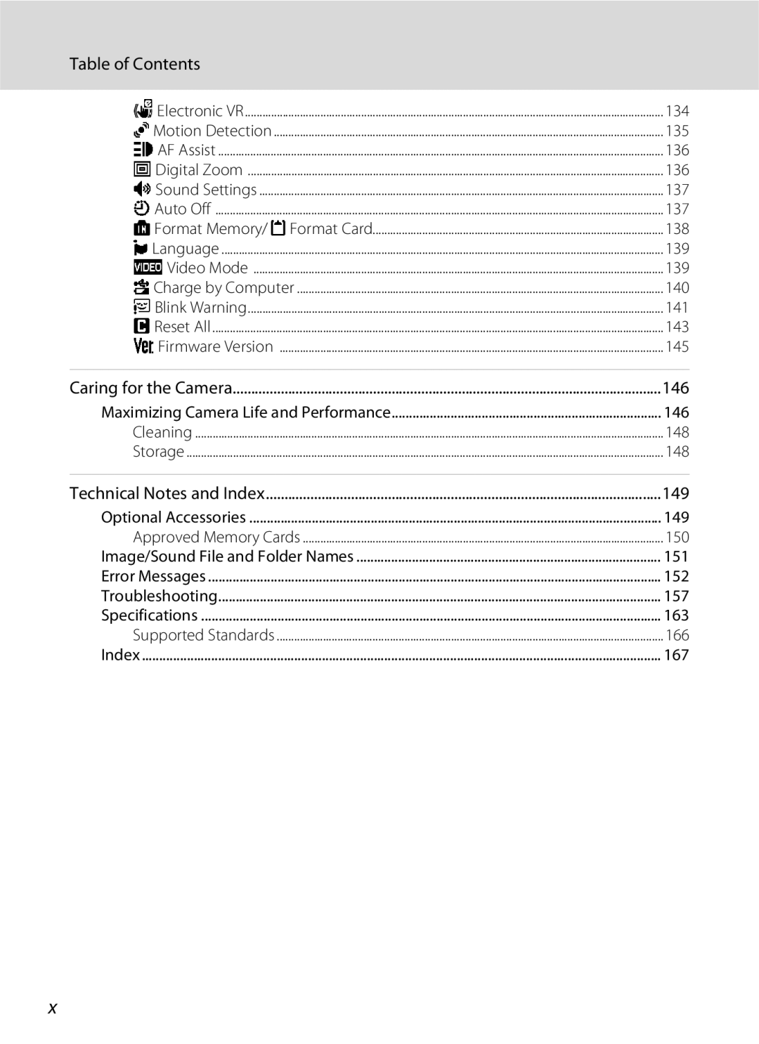 Nikon COOLPIXS3000P, COOLPIXS3000BLK user manual 134 