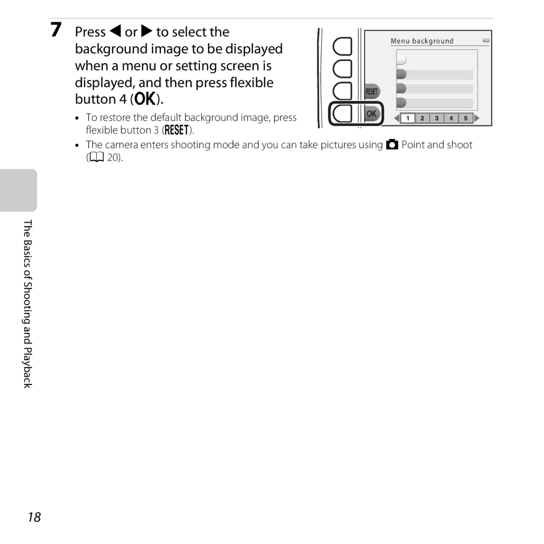 Nikon COOLPIXS31BLUE, COOLPIXS31YEL, COOLPIXS31WHT, COOLPIXS31PNK, S31 White Displayed, and then press flexible button 4 O 