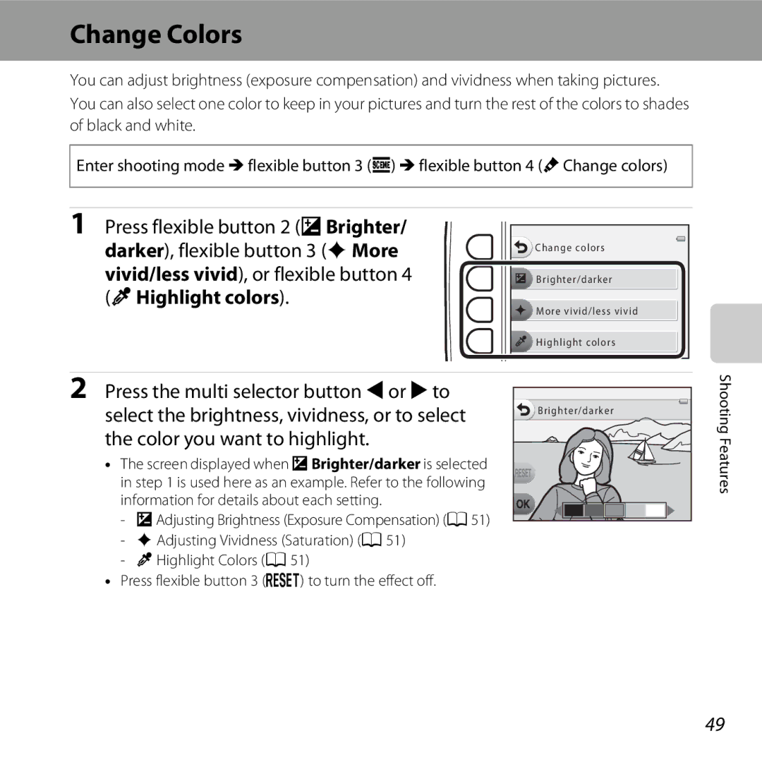 Nikon COOLPIXS31PNK, COOLPIXS31YEL, COOLPIXS31WHT, COOLPIXS31BLUE, S31 White manual Change Colors 