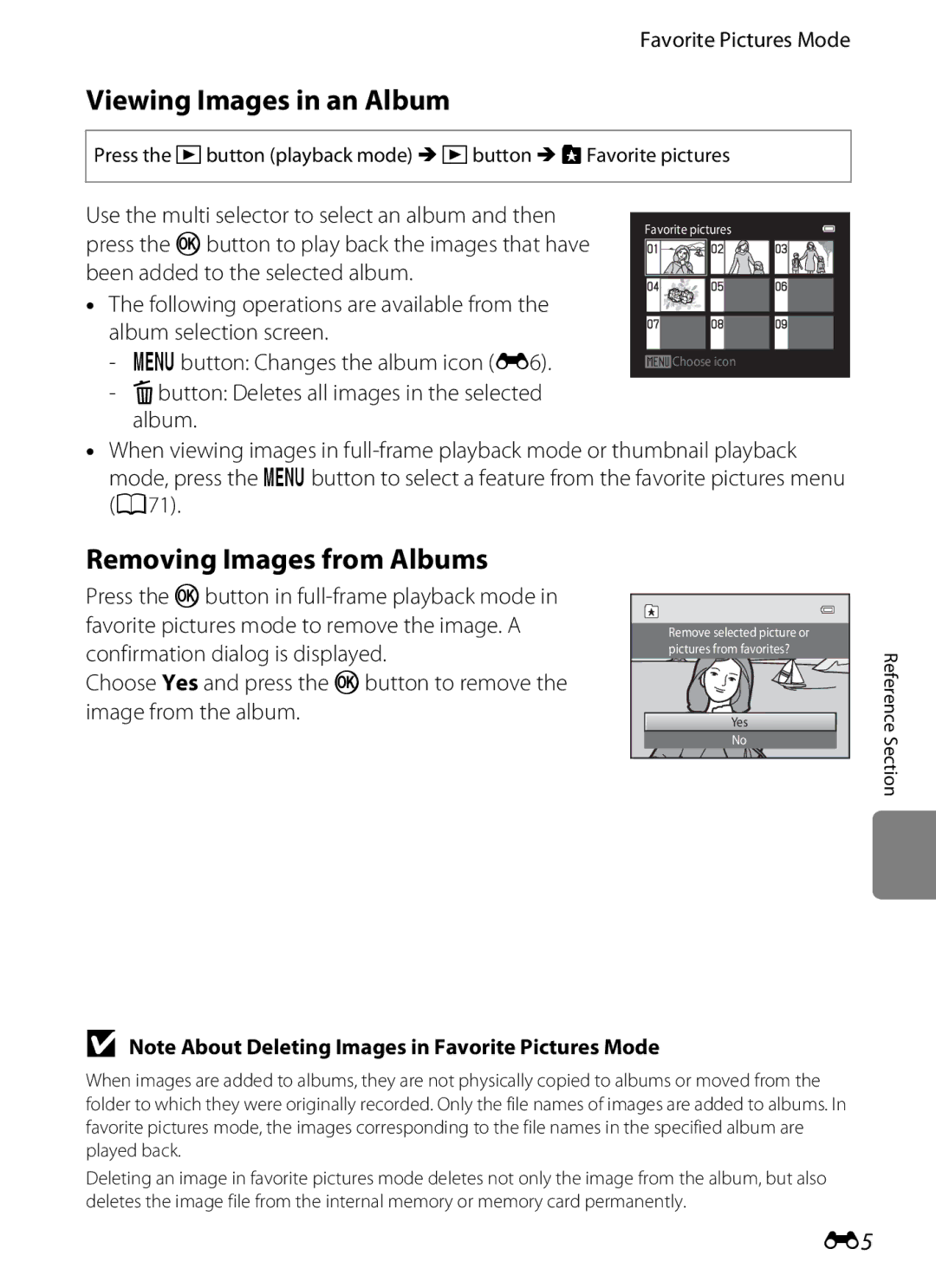 Nikon COOLPIXS3300RED Viewing Images in an Album, Removing Images from Albums, Press the cbutton playback mode Mcbutton M 