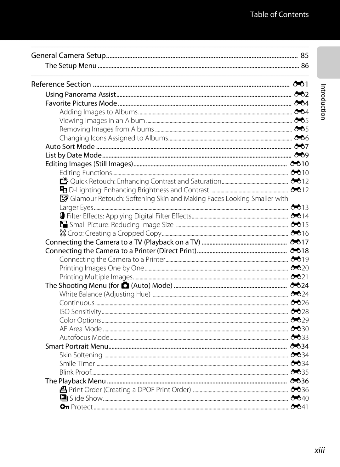 Nikon coolpix s3300, COOLPIXS3300BLK, COOLPIXS3300RED, COOLPIXS3300SIL manual Xiii 