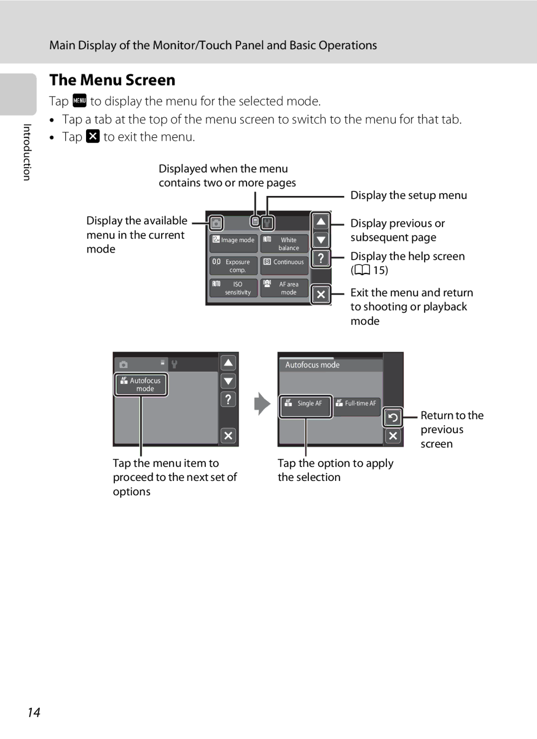 Nikon COOLPIXS4000MDKIT, COOLPIXS4000PLUM, COOLPIXS4000CS, s4000, coolpix user manual Menu Screen 