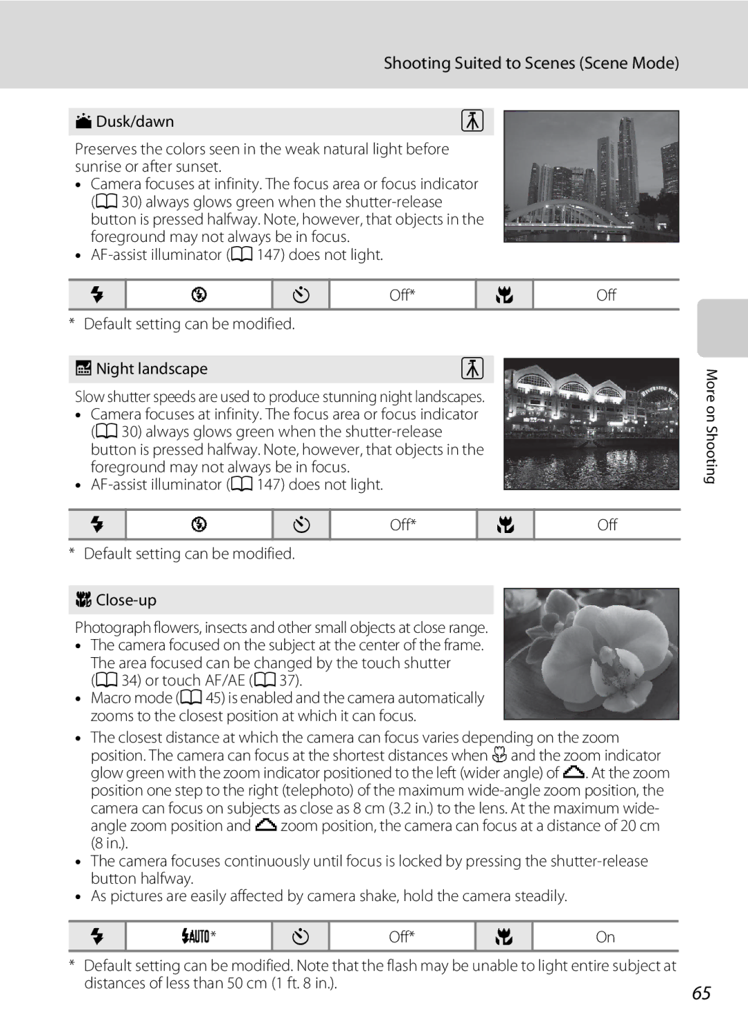 Nikon COOLPIXS4000CS, COOLPIXS4000PLUM, COOLPIXS4000MDKIT, s4000, coolpix user manual Distances of less than 50 cm 1 ft 