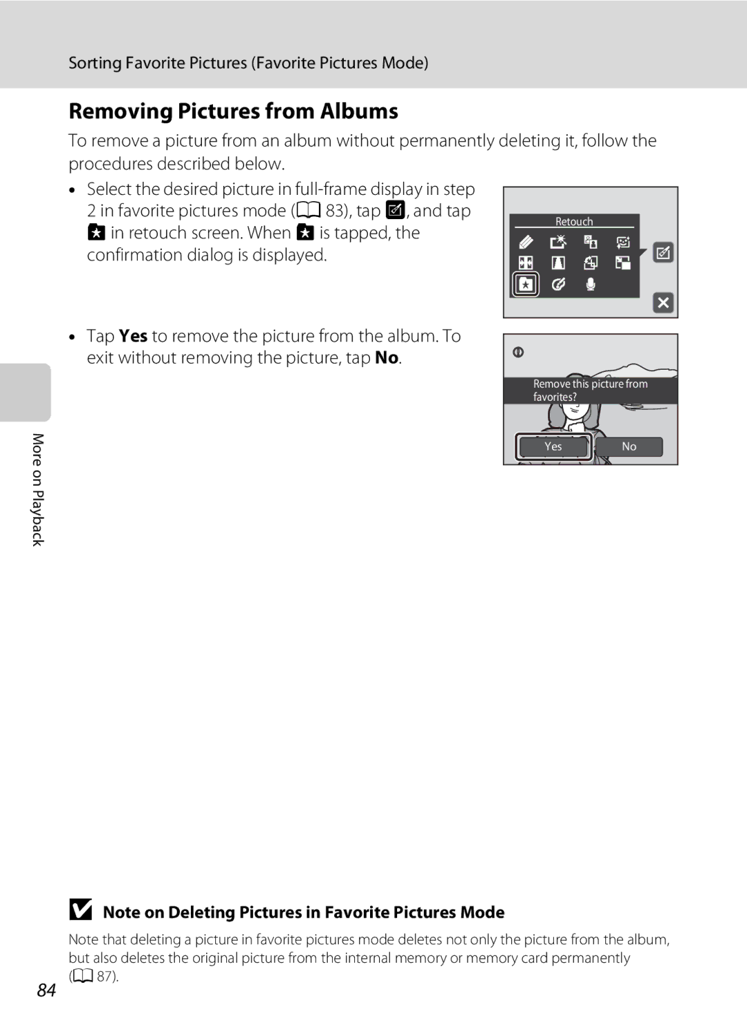 Nikon COOLPIXS4000MDKIT, COOLPIXS4000PLUM, COOLPIXS4000CS, s4000, coolpix user manual Removing Pictures from Albums 