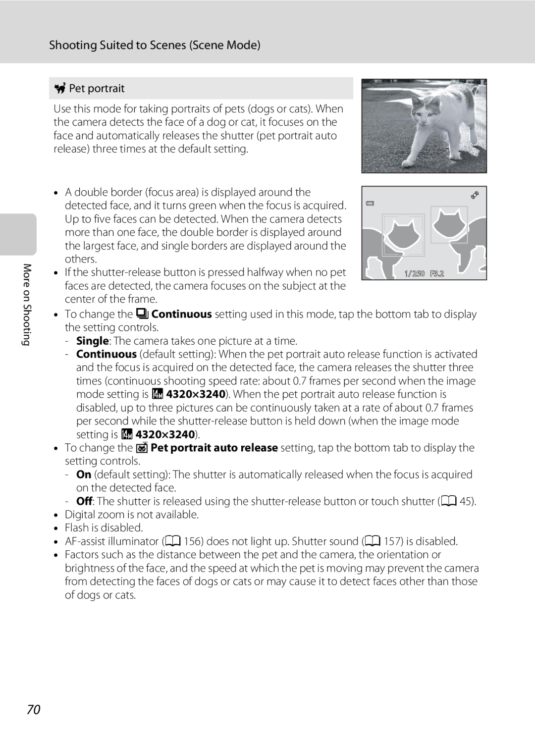 Nikon COOLPIXS4100PLMDKIT, COOLPIXS4100BLK, COOLPIXS4300PLUMKIT, COOLPIXS4100SLV, COOLPIXS4100RED user manual Pet portrait 