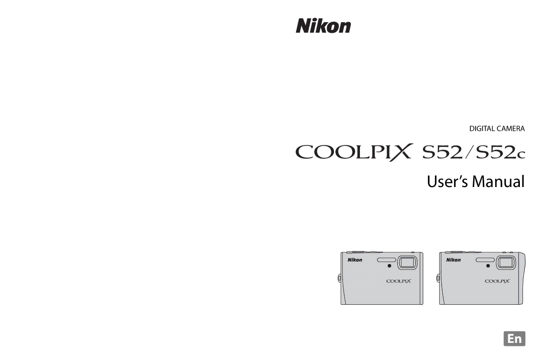 Nikon COOLPIXS52CR, COOLPIXS52MB user manual User’s Manual 