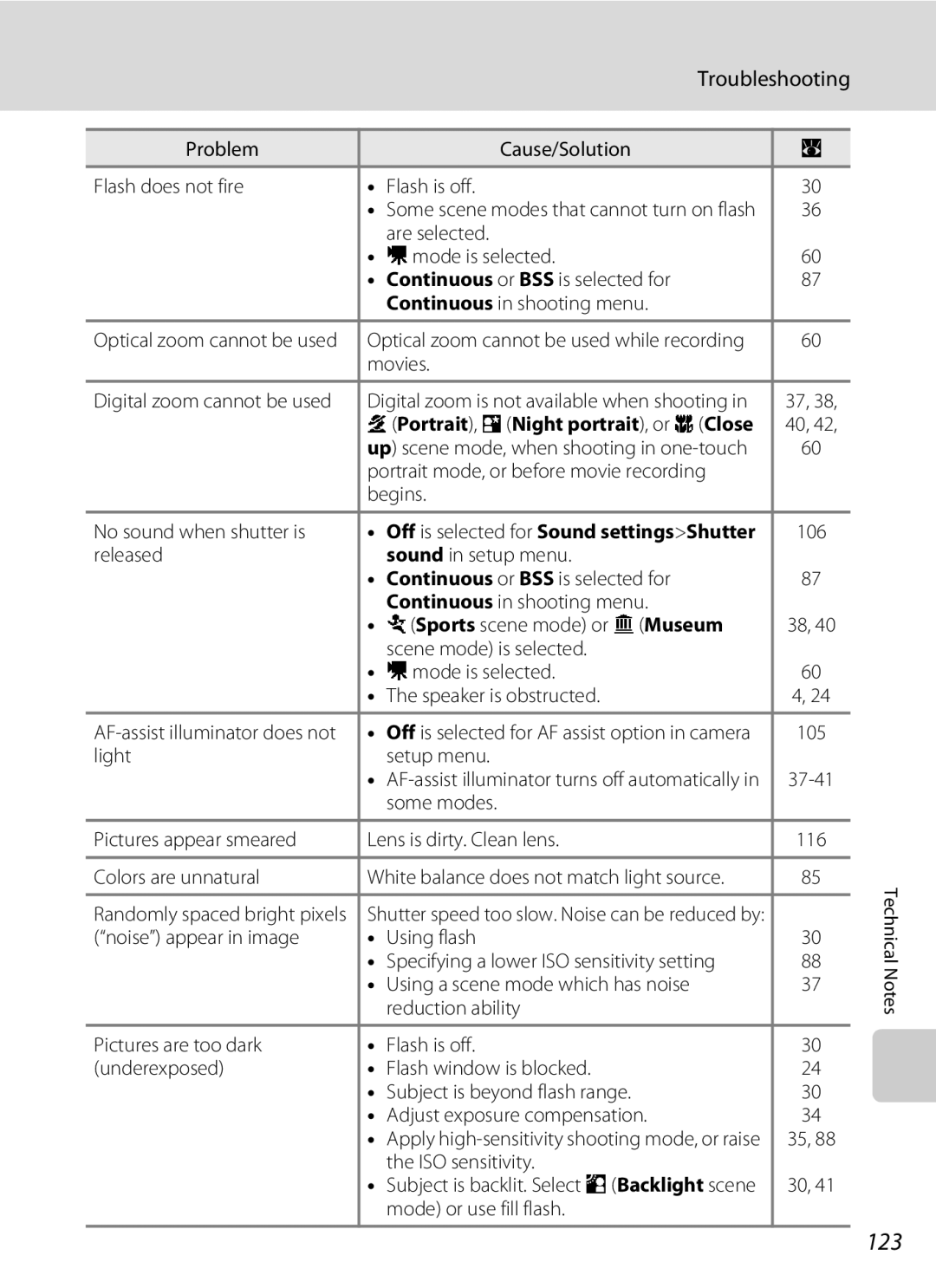 Nikon COOLPIXS52CR, COOLPIXS52MB user manual 123, Portrait, e Night portrait, or k Close, Sports scene mode or l Museum 