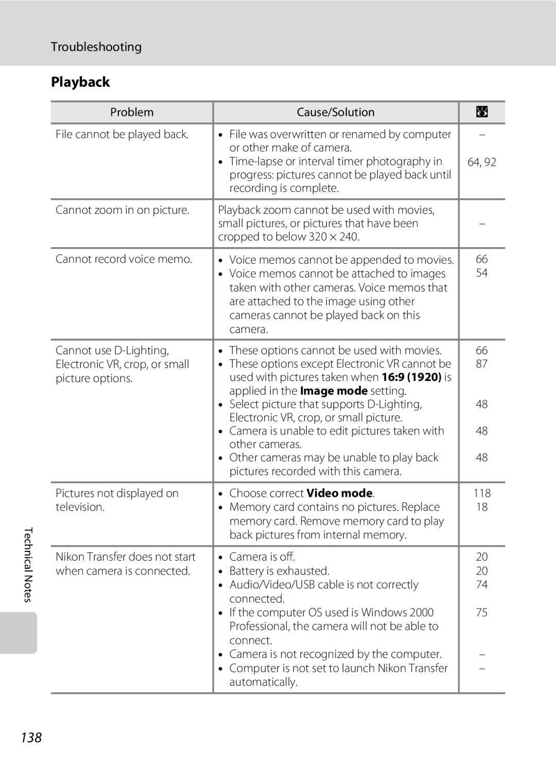 Nikon COOLPIXS550P, COOLPIXS550GB, COOLPIXS550CB user manual Playback, 138 