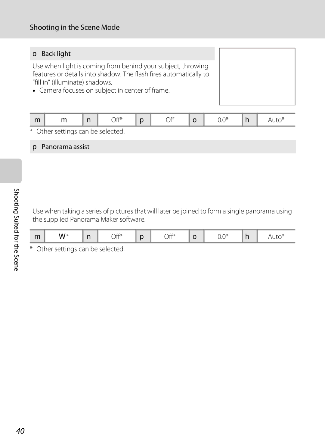 Nikon COOLPIXS550GB, COOLPIXS550P, COOLPIXS550CB user manual Shooting in the Scene Mode 