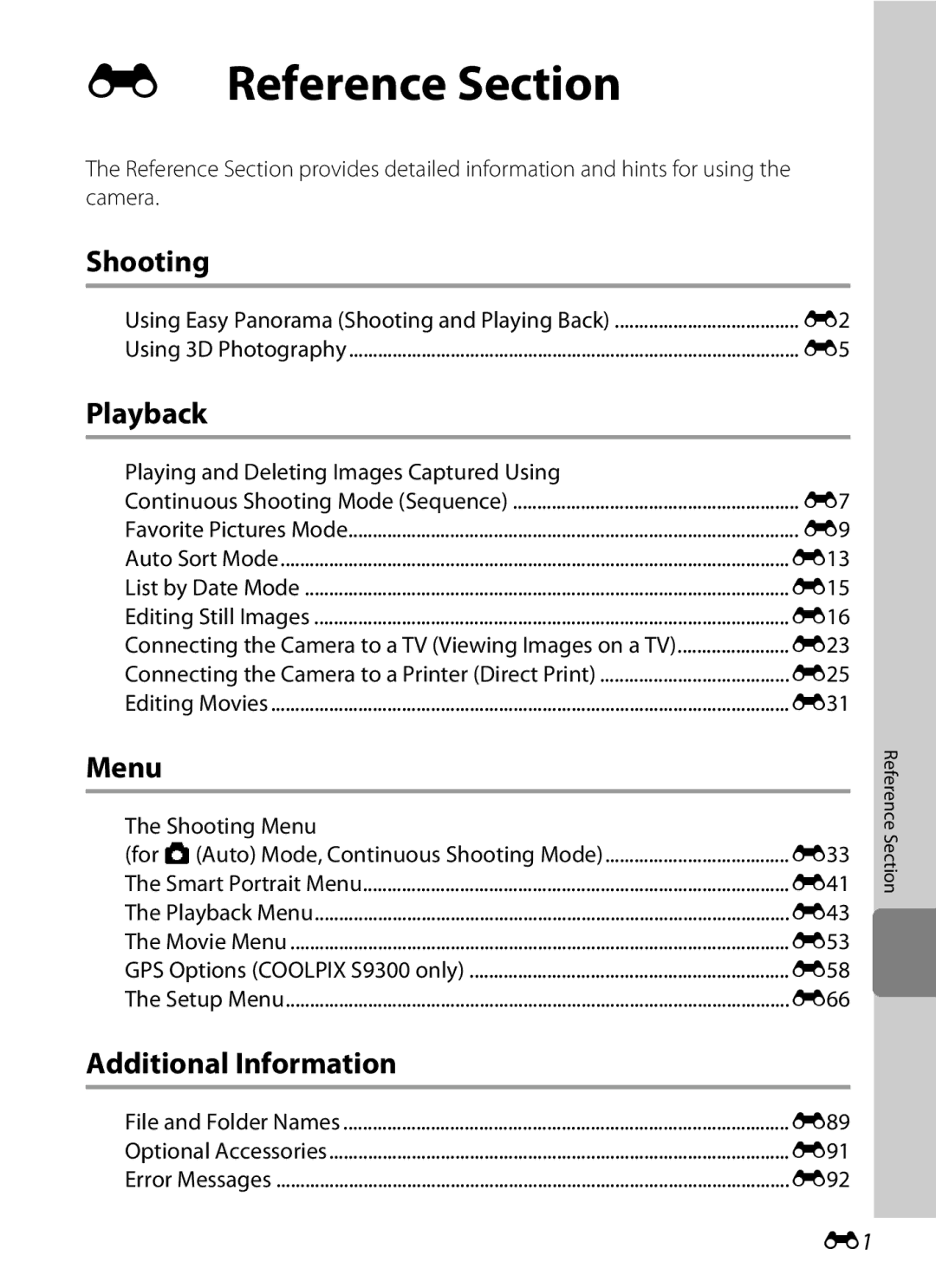 Nikon S9300, S9200 Playing and Deleting Images Captured Using, Shooting Menu, For a Auto Mode, Continuous Shooting Mode 