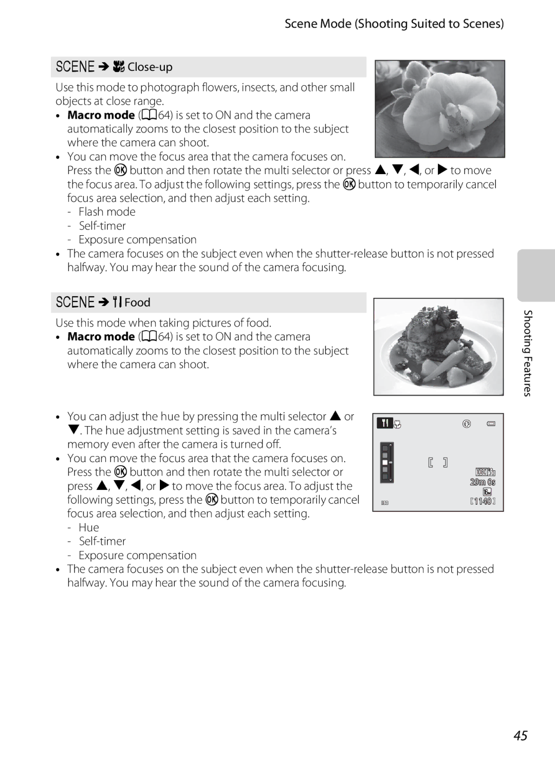 Nikon COOLPIXS9300BLK, COOLPIXS9300SIL, S9200 manual YMu Food 