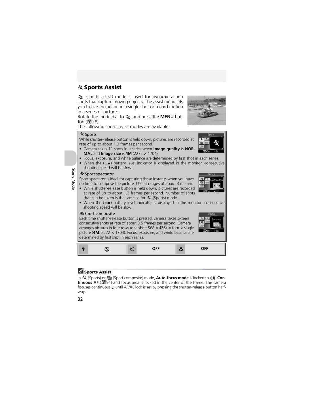 Nikon CP4200 manual Sports Assist 