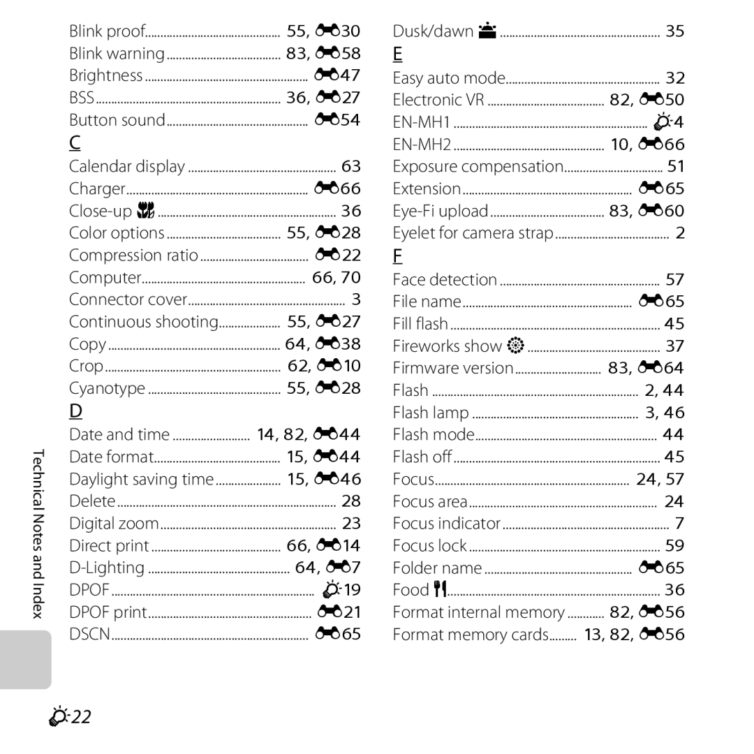 Nikon CT3A03 11, L28 Black, L28 Red, COOLPIXL28SIL, COOLPIXL28BLK, 6MN15911 03 manual F22 