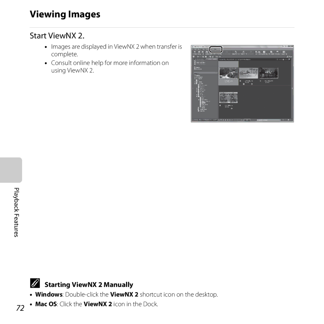 Nikon CT3A03 11, L28 Black, L28 Red, COOLPIXL28SIL, COOLPIXL28BLK Viewing Images, Start ViewNX, Starting ViewNX 2 Manually 