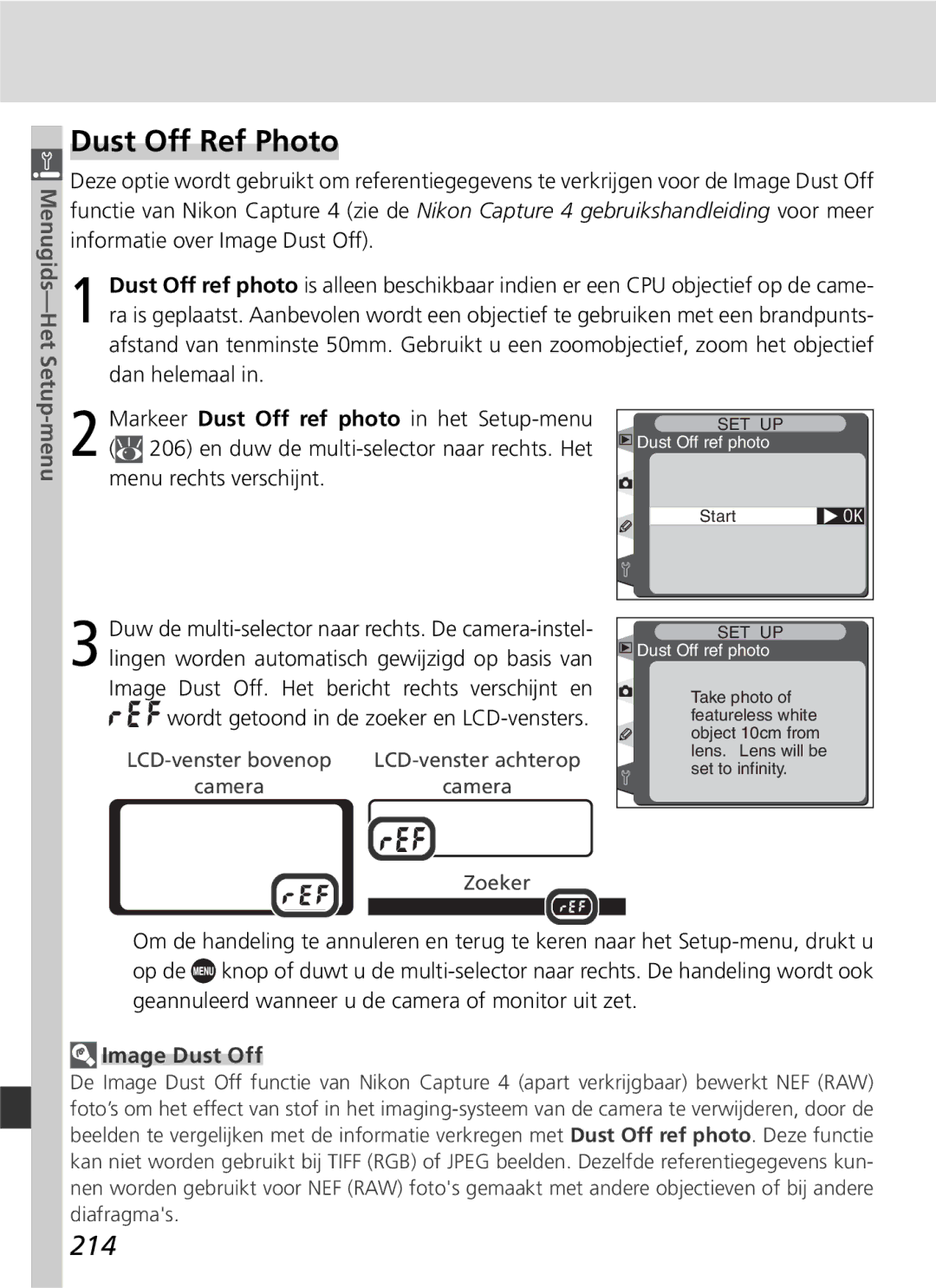 Nikon D2H manual Dust Off Ref Photo, 214, Image Dust Off 