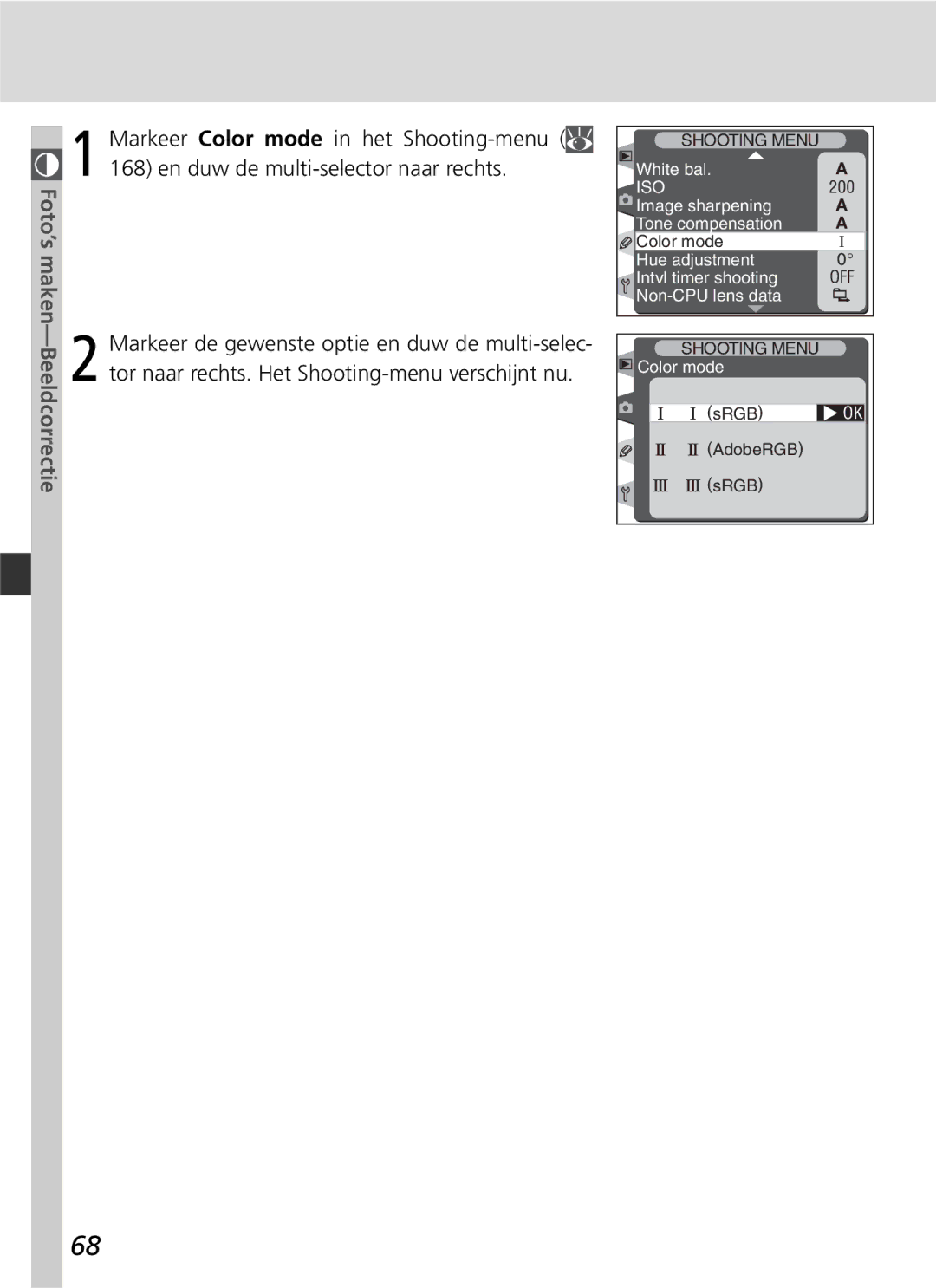 Nikon D2H manual Image sharpening Tone compensation 