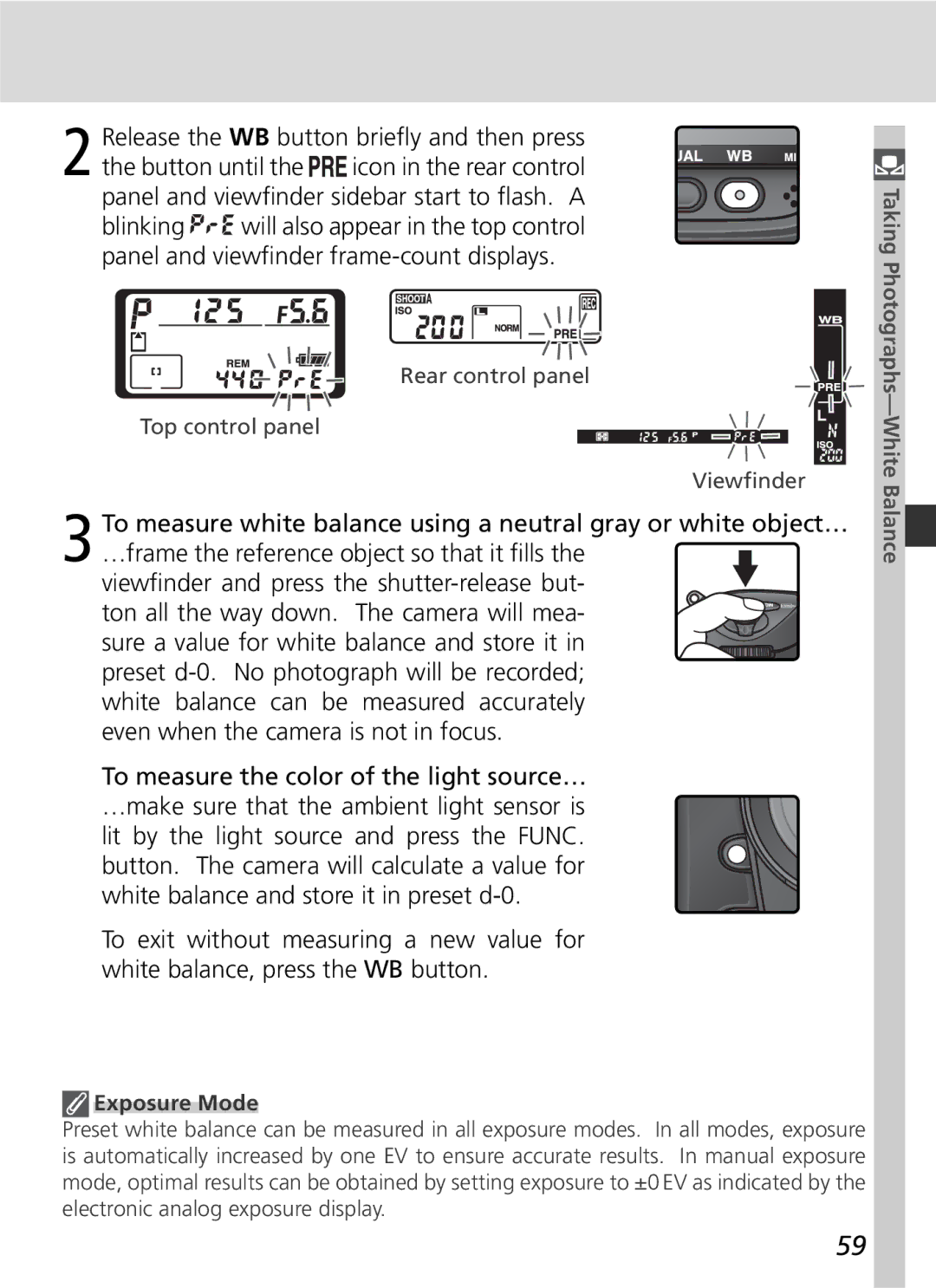 Nikon D2H manual Exposure Mode 