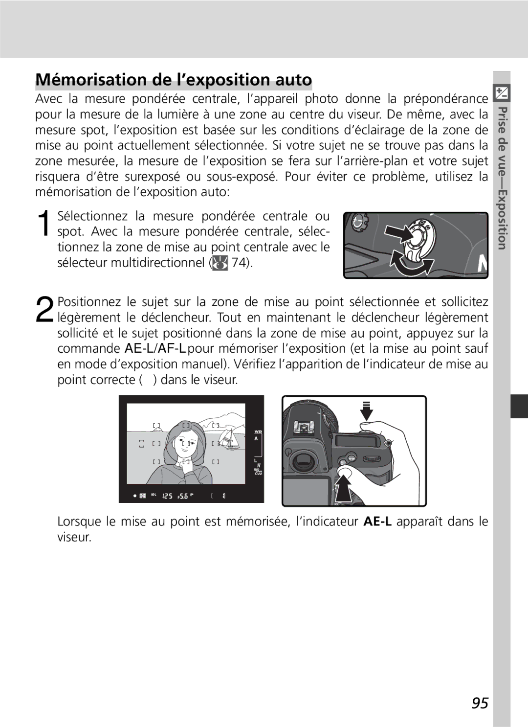 Nikon D2H manual Mémorisation de l’exposition auto 