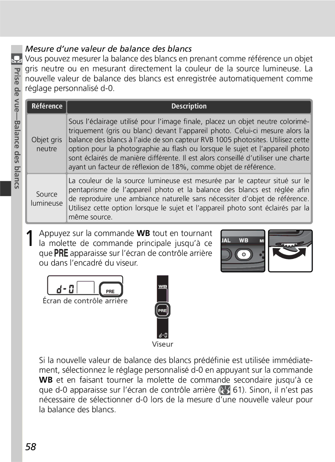 Nikon D2H manual Mesure d’une valeur de balance des blancs, Source, Même source 