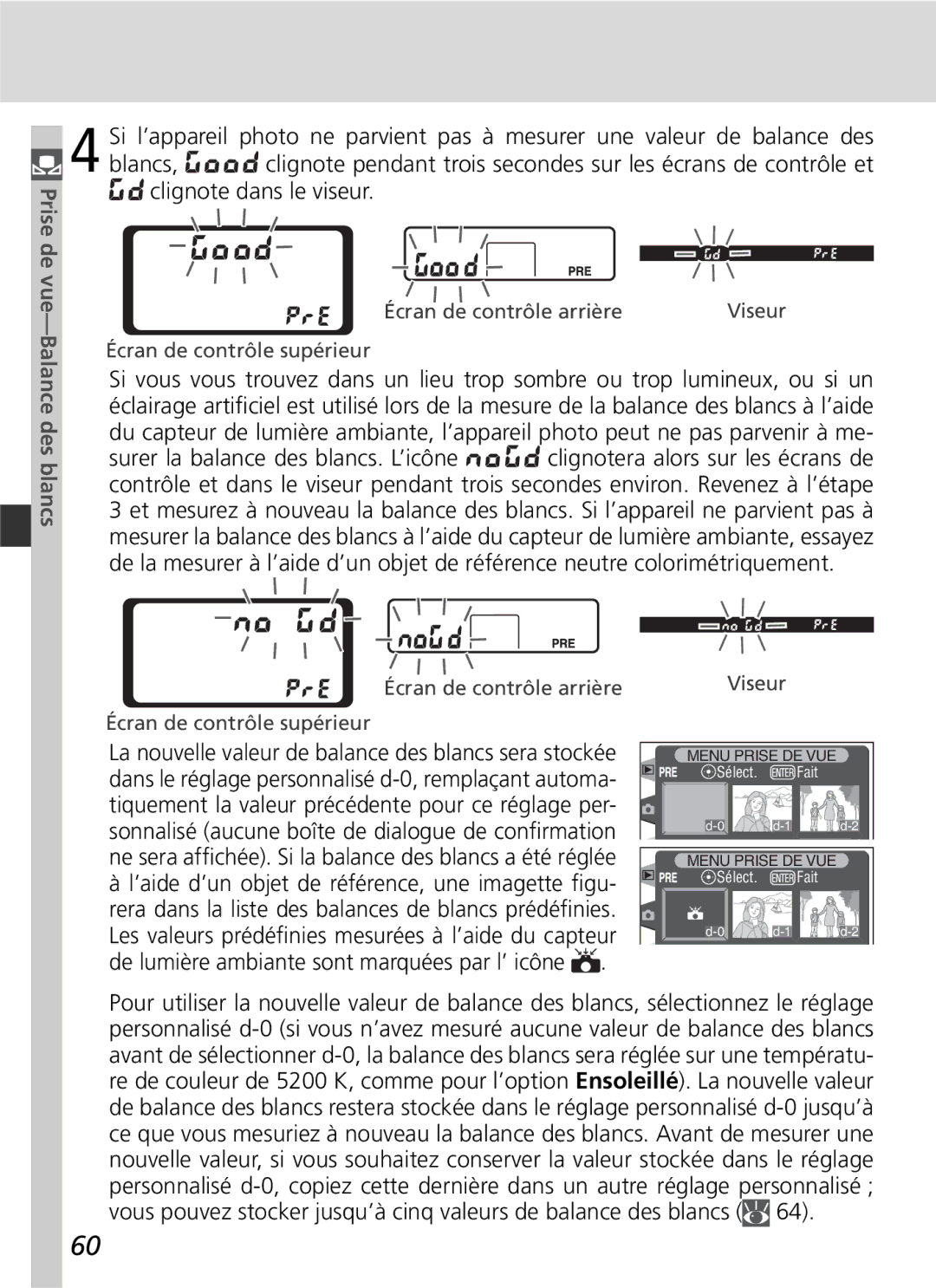 Nikon D2H manual Écran de contrôle arrière Viseur Écran de contrôle supérieur 