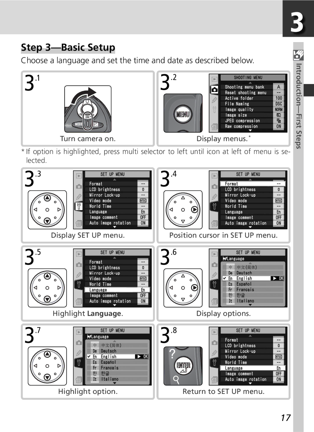 Nikon D2Hs manual Basic Setup 