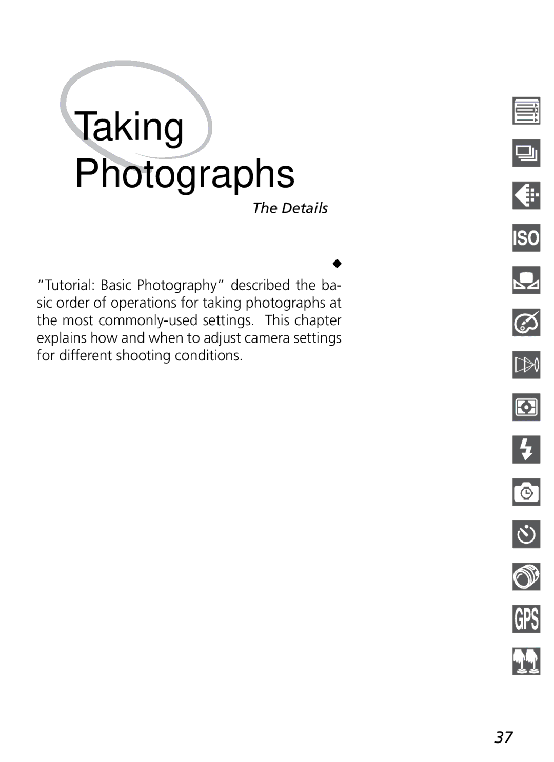 Nikon D2Hs manual Taking Photographs, Details 