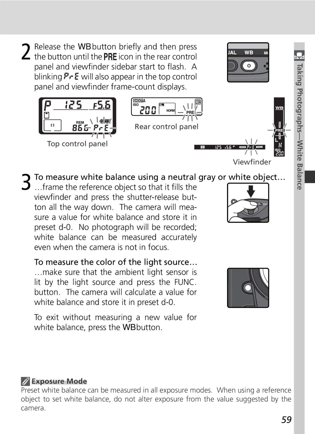 Nikon D2Hs manual Exposure Mode 