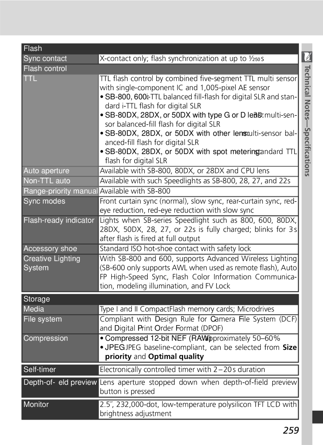 Nikon D2x manual 259 