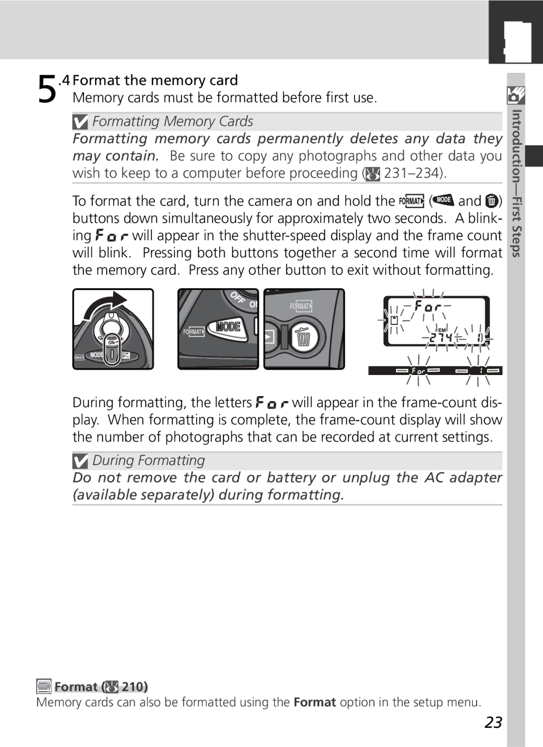 Nikon D2x manual Format 