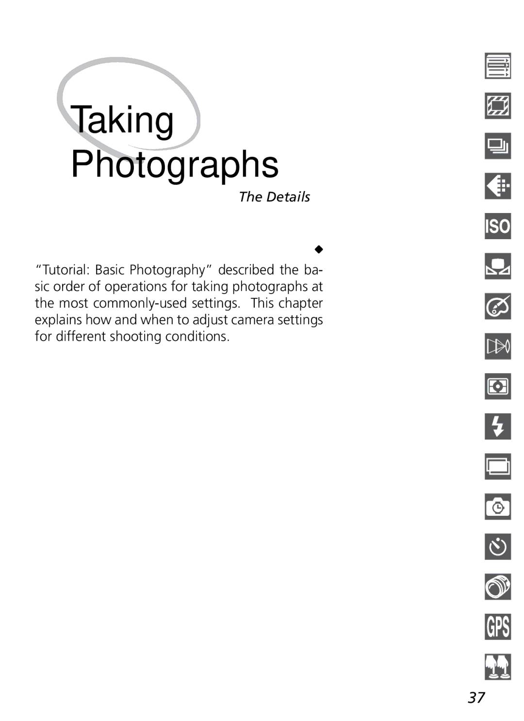 Nikon D2x manual Taking Photographs, Details 