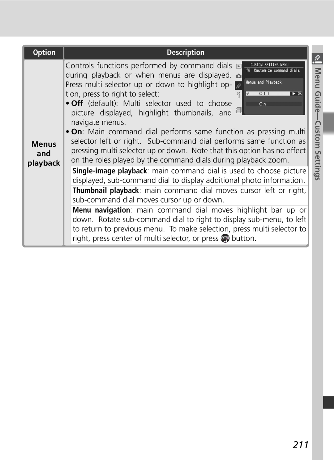 Nikon D2Xs manual 211, Menus Playback 