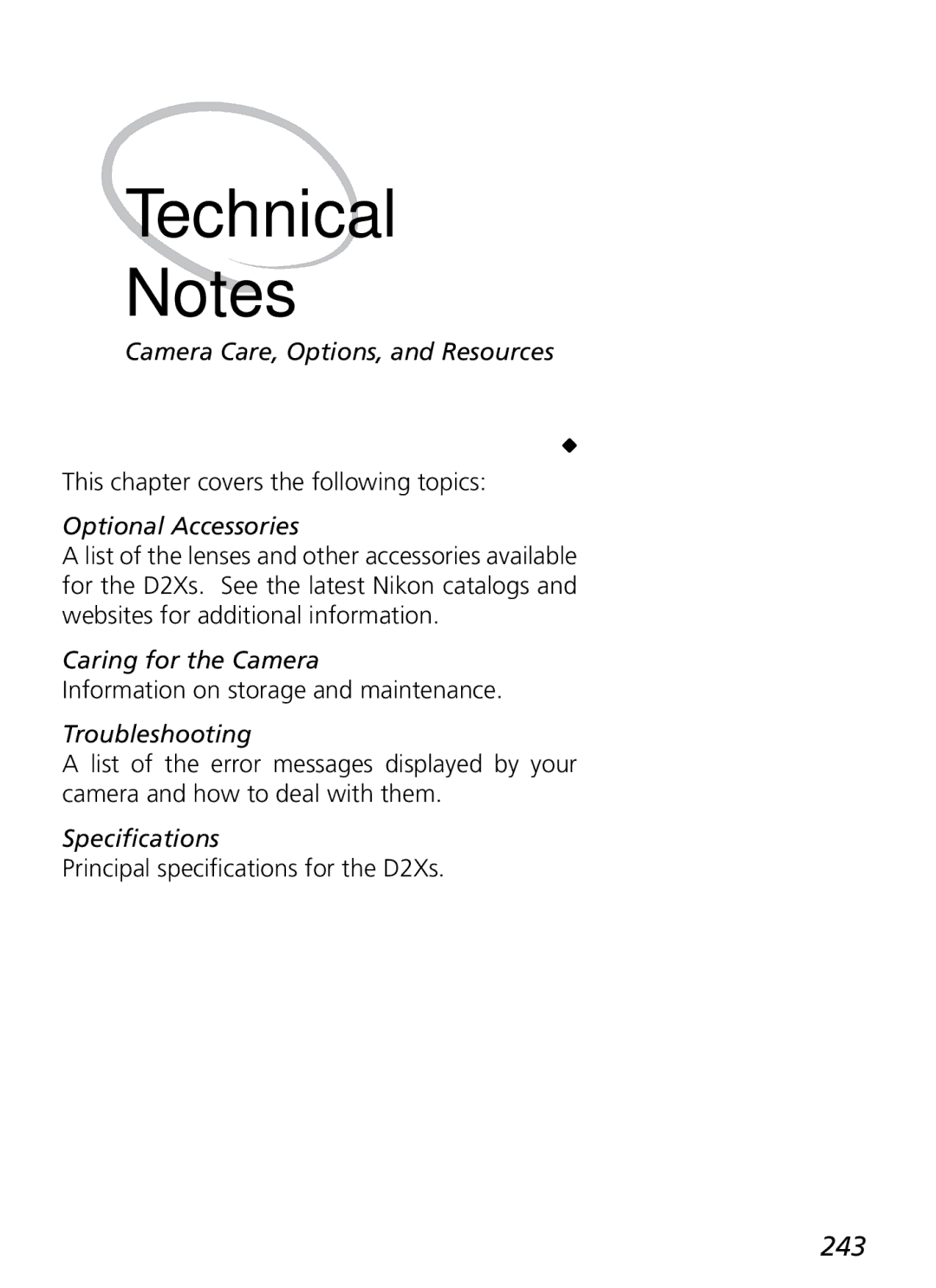 Nikon D2Xs manual 243 