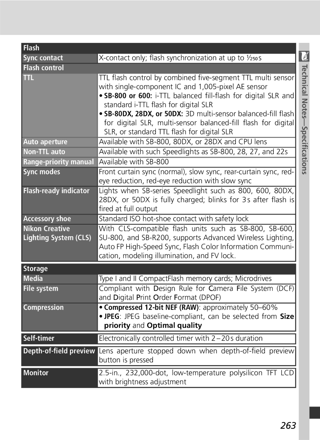 Nikon D2Xs manual 263 