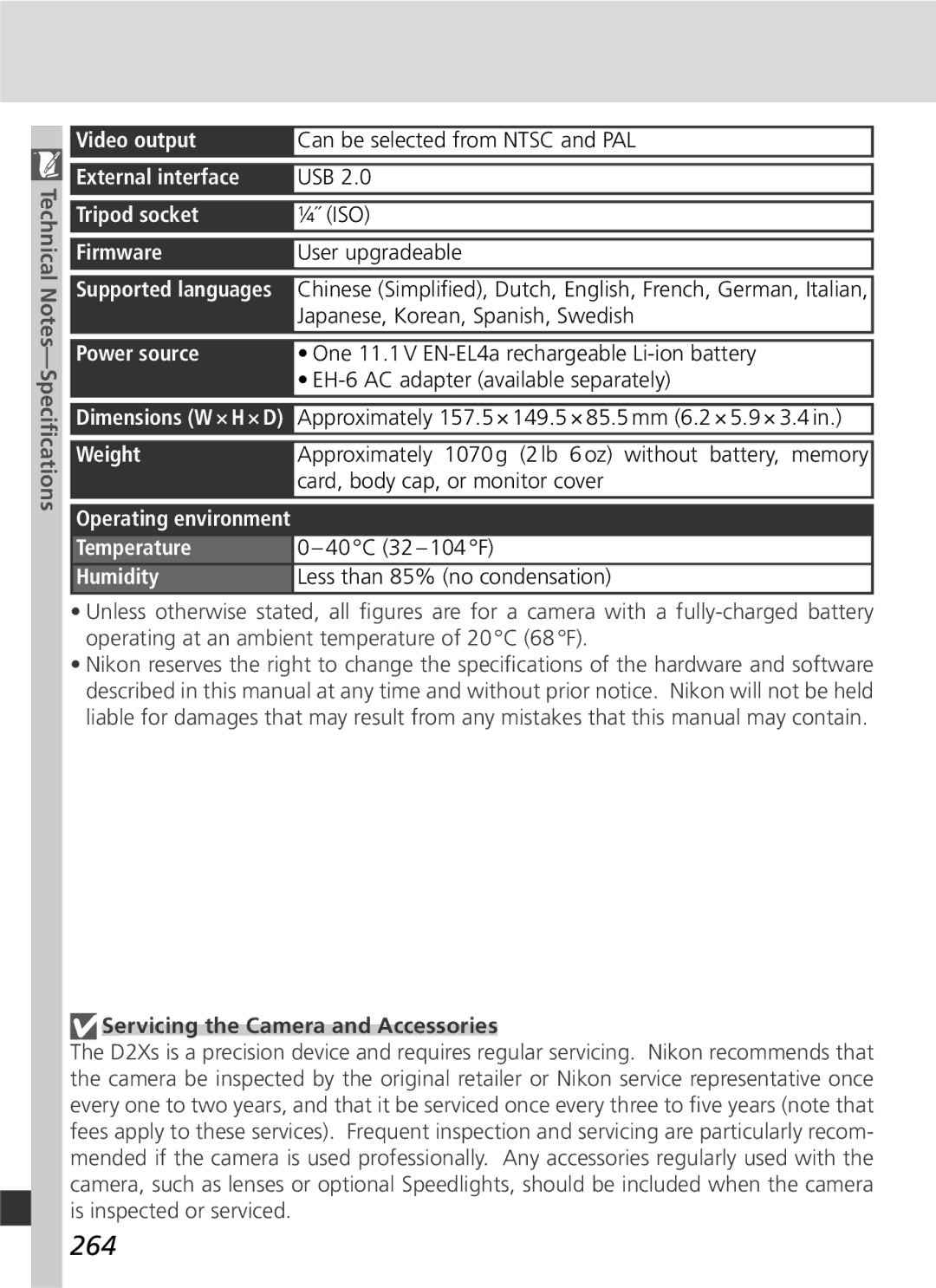 Nikon D2Xs manual 264 