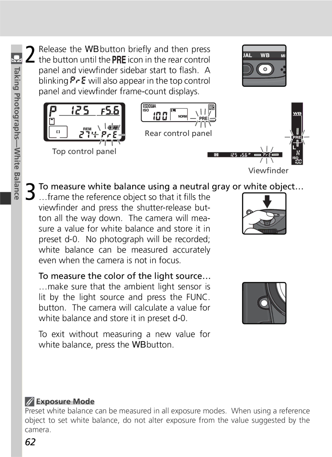 Nikon D2Xs manual Exposure Mode 