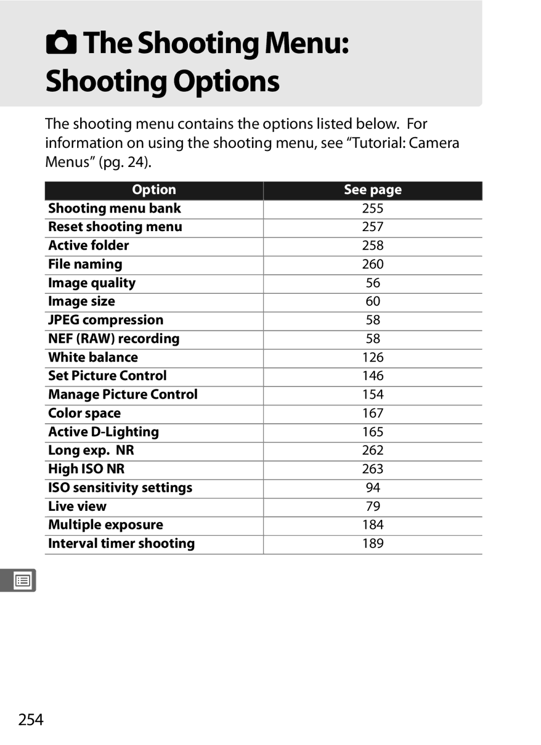 Nikon D300BODY, D300OUTFIT, 920162 user manual 254 