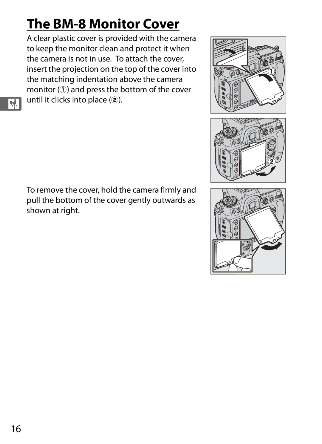 Nikon D300s, D300S (Body Only) user manual BM-8 Monitor Cover 