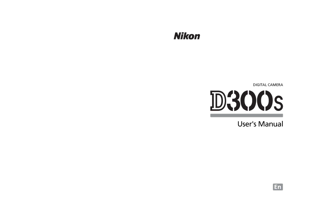 Nikon D300s manual Digital Camera 