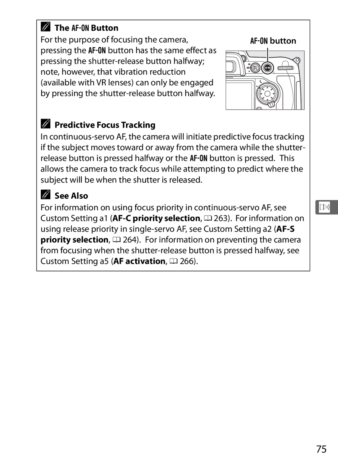 Nikon D300s manual For the purpose of focusing the camera, Predictive Focus Tracking 