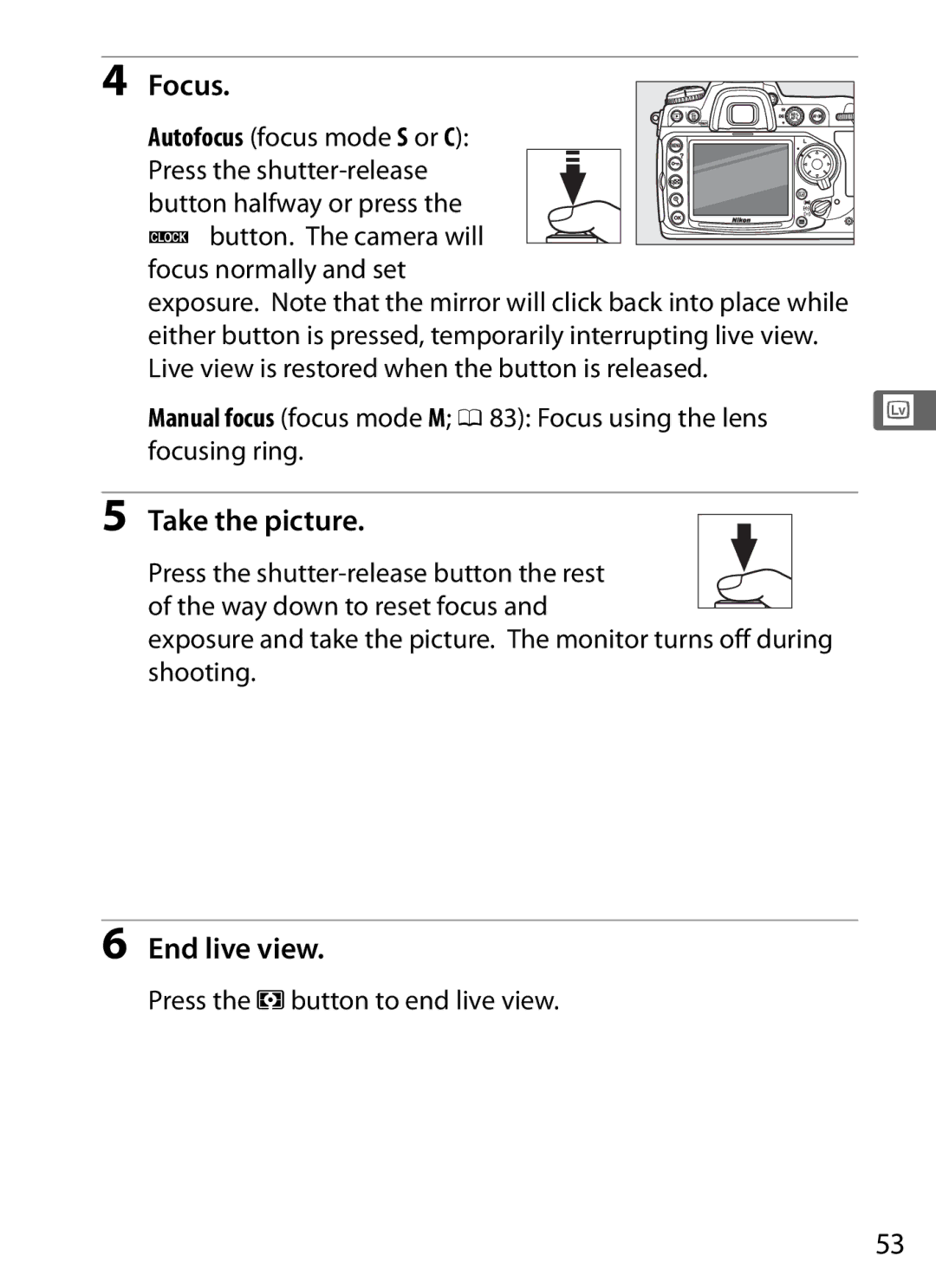 Nikon D300s manual Focus 