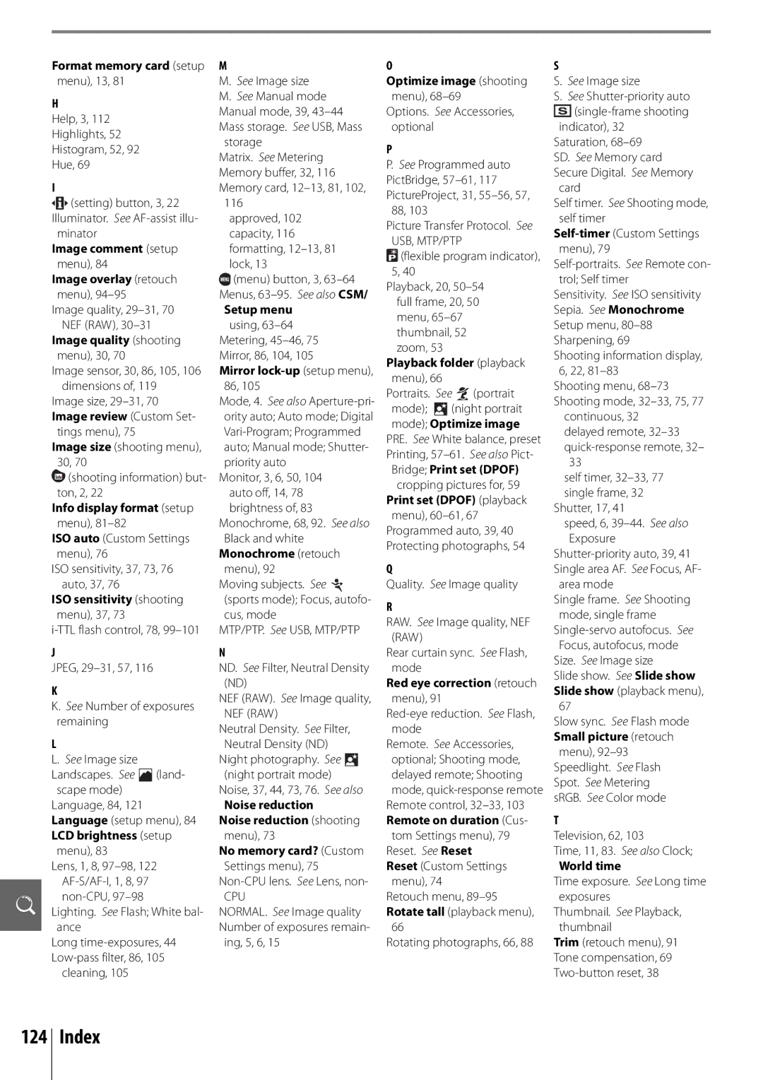 Nikon D40 manual Image size shooting menu, 30 