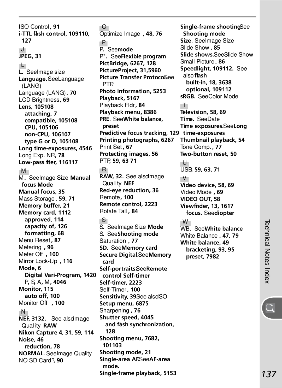 Nikon D50 manual 137, NORMAL. See Image Quality no SD Card? Optimize Image, 48 