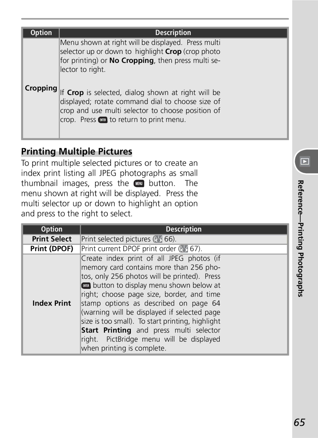 Nikon D50 manual Printing Multiple Pictures 