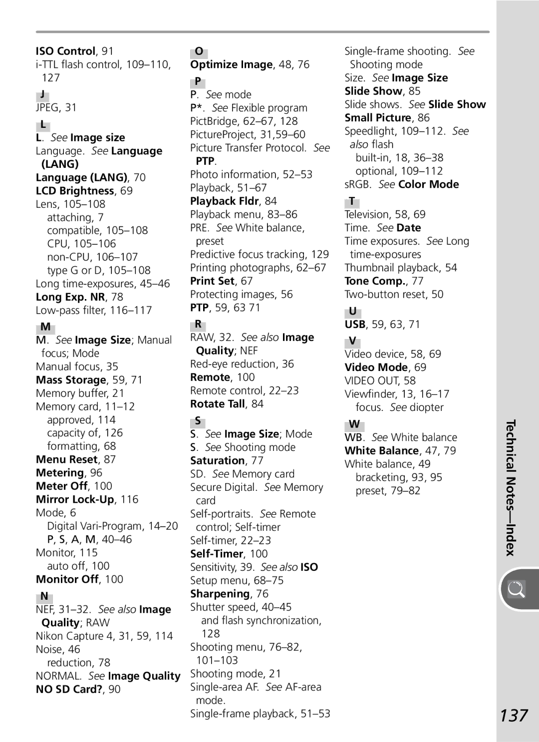 Nikon D50 manual 137, NORMAL. See Image Quality no SD Card? Optimize Image, 48 