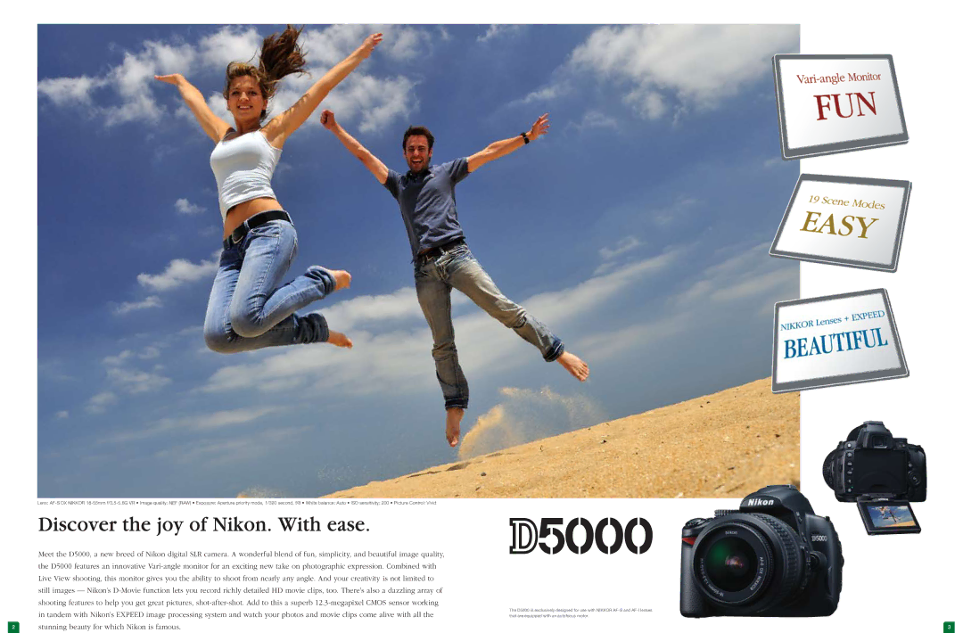 Nikon D5000 manual Discover the joy of Nikon. With ease 