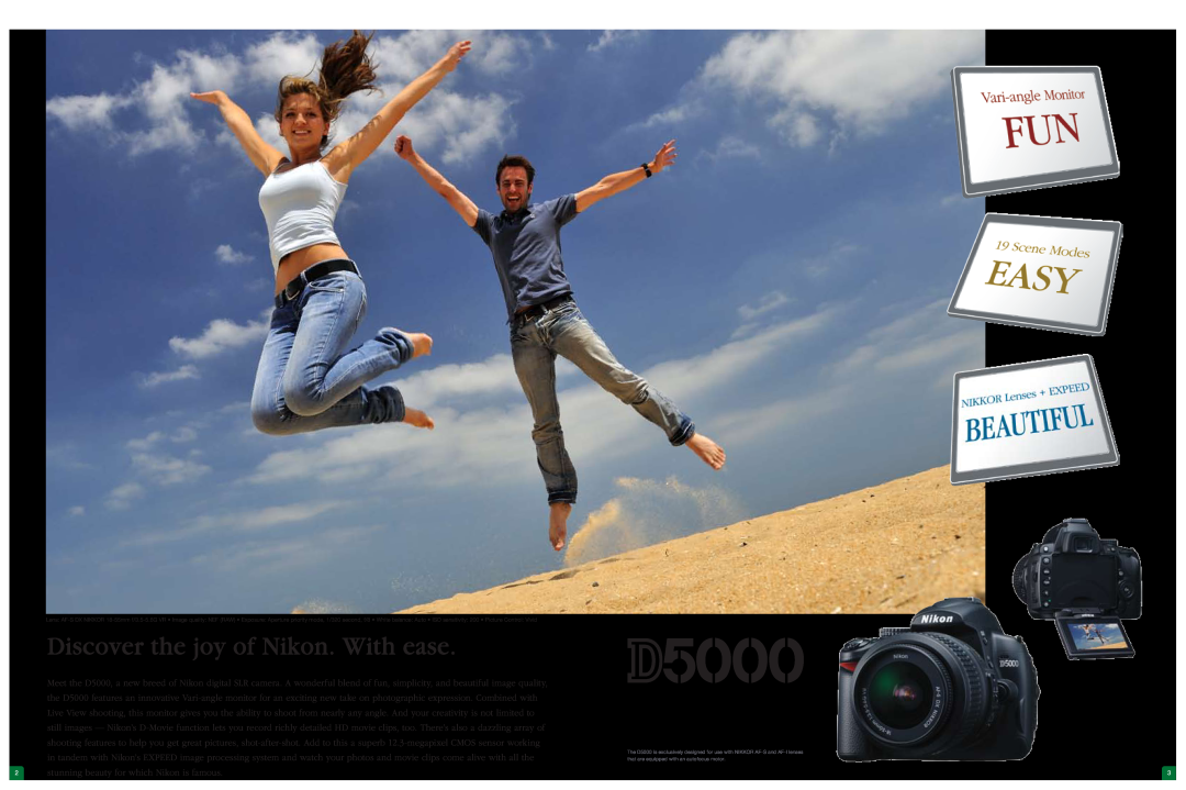 Nikon D5000 manual Discover the joy of Nikon. With ease 